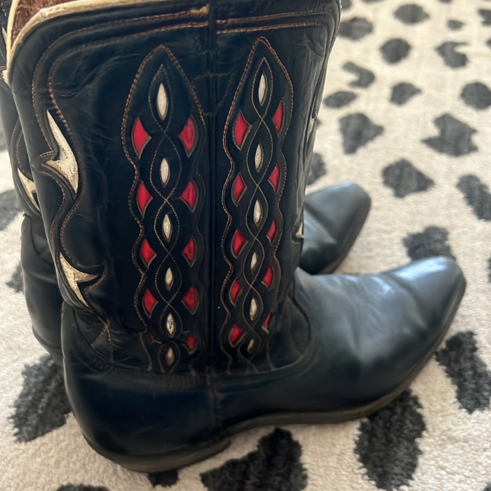 Vintage ACME Inlay Cowboy Boots RARE - Picture 3 of 5